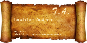 Teschler Andrea névjegykártya